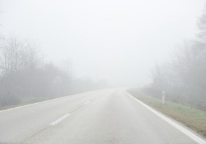 Road in fog